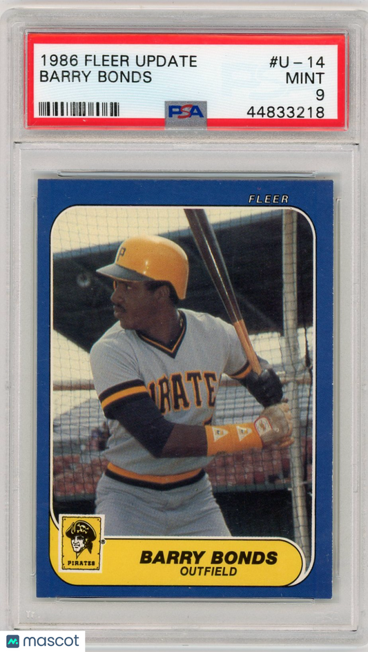 1986 Fleer Update Barry Bonds #U-14 PSA 9