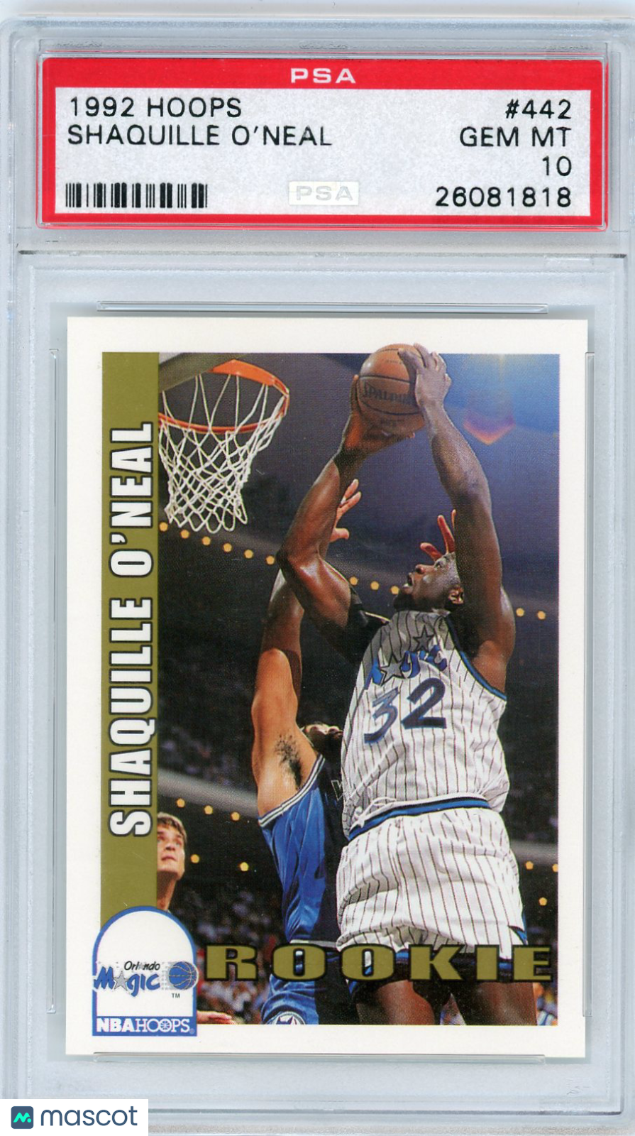 1992 Hoops Shaquille O'Neal #442 PSA 10