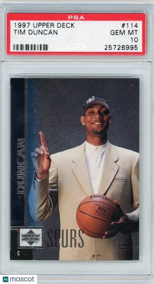1997 Upper Deck Tim Duncan #114 PSA 10