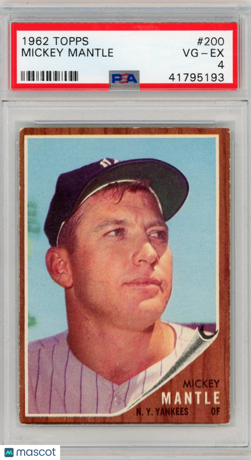 1962 Topps Mickey Mantle #200 PSA 4