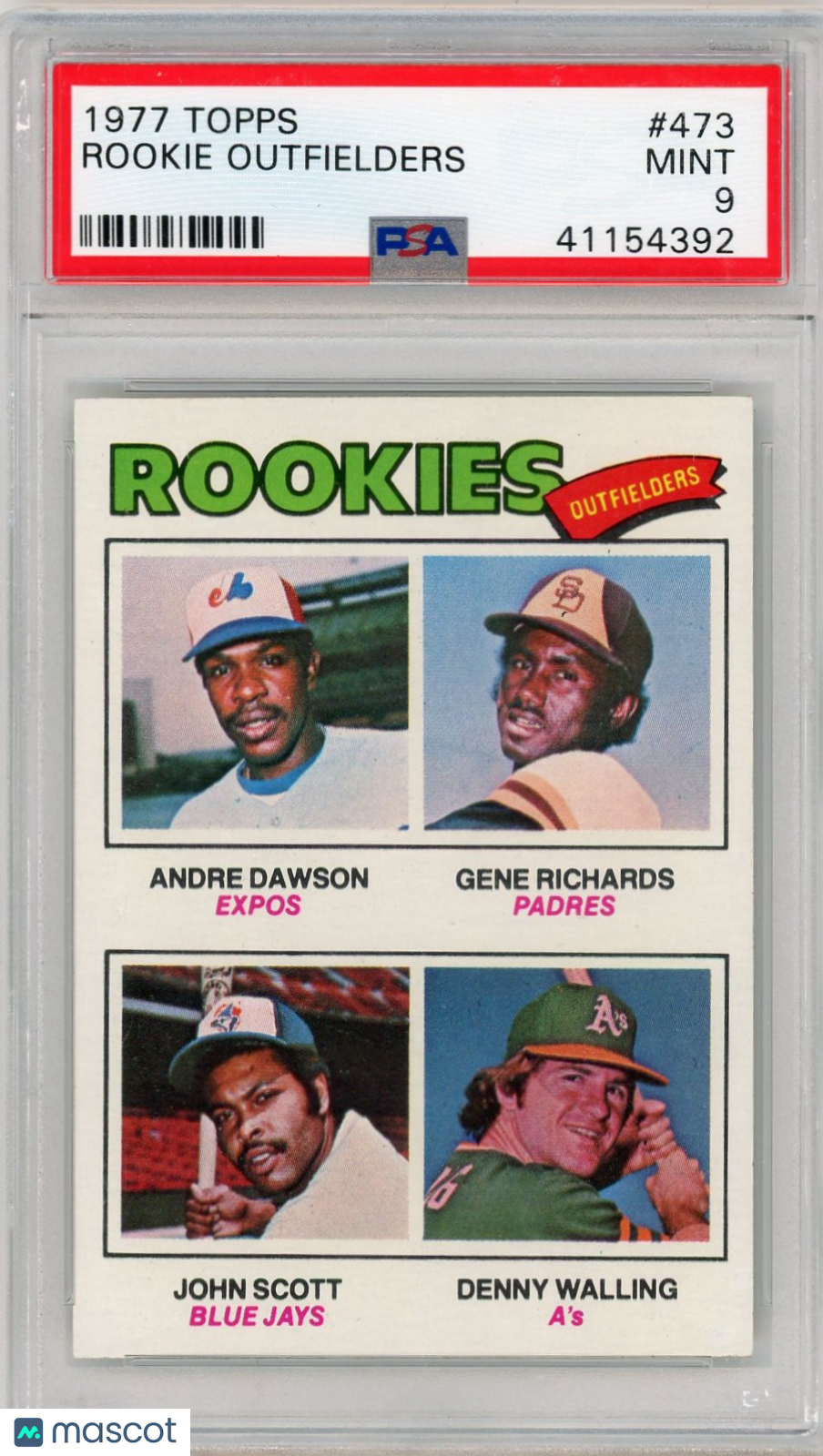 1977 Topps Rookie Outfielders #473 PSA 9