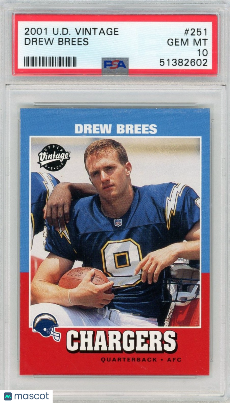 2001 Upper Deck Vintage Drew Brees #251 PSA 10
