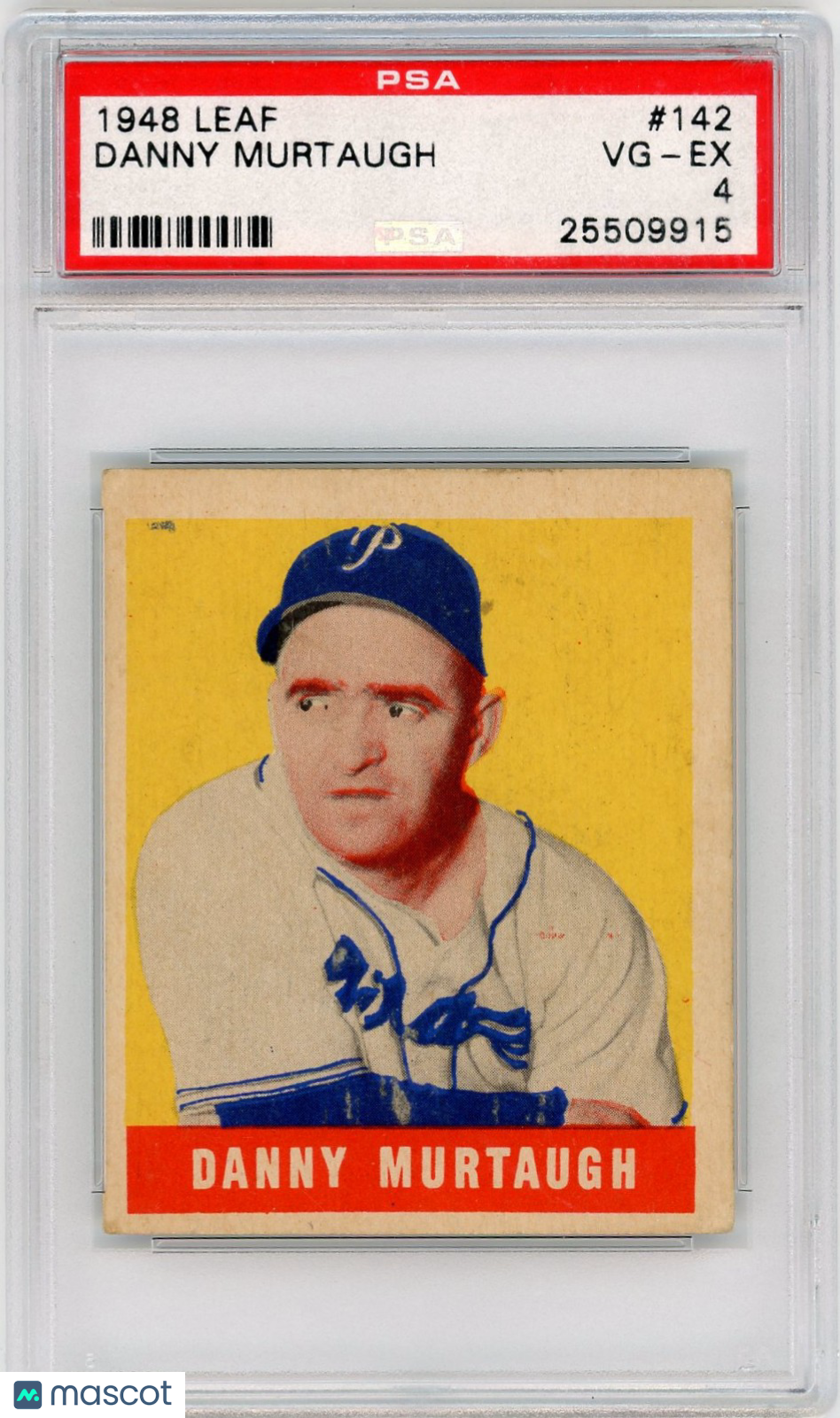 1948 Leaf Danny Murtaugh #142 PSA 4