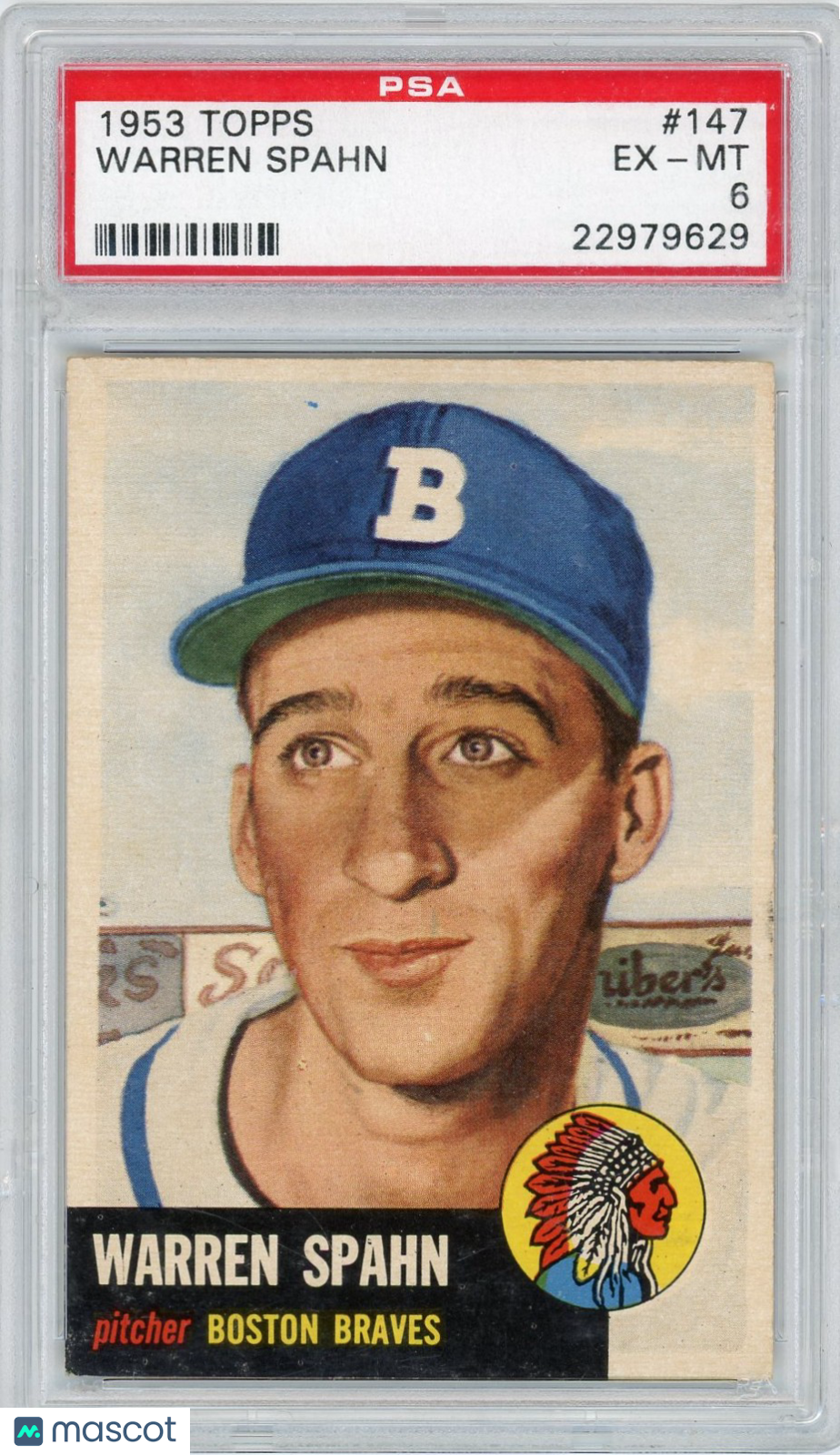1953 Topps Warren Spahn #147 PSA 6