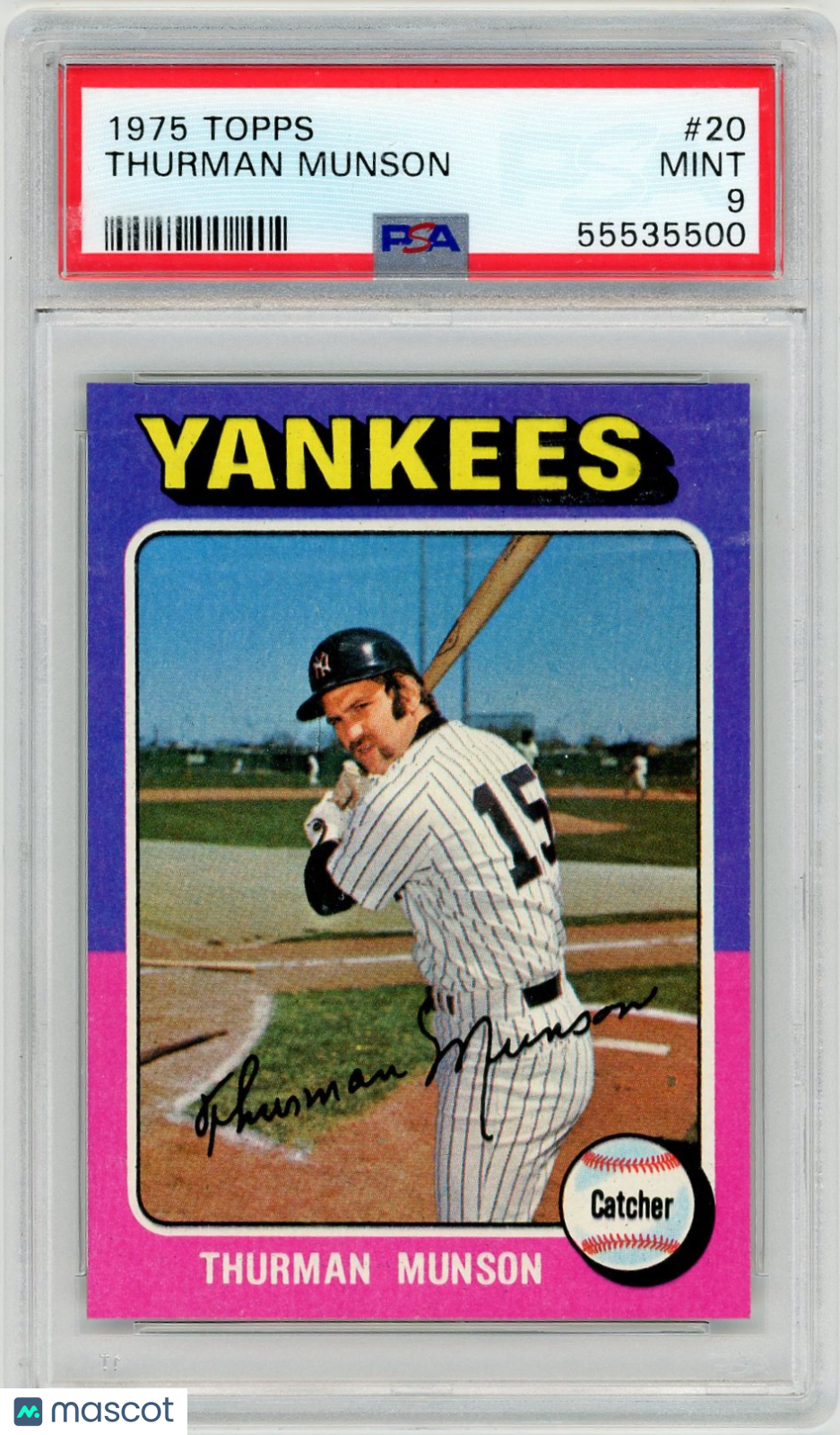 1975 Topps Thurman Munson #20 PSA 9