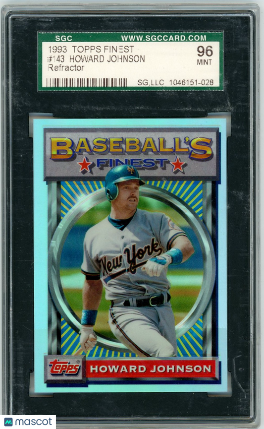 1993 Topps Finest Howard Johnson #143 Refractor SGC 9