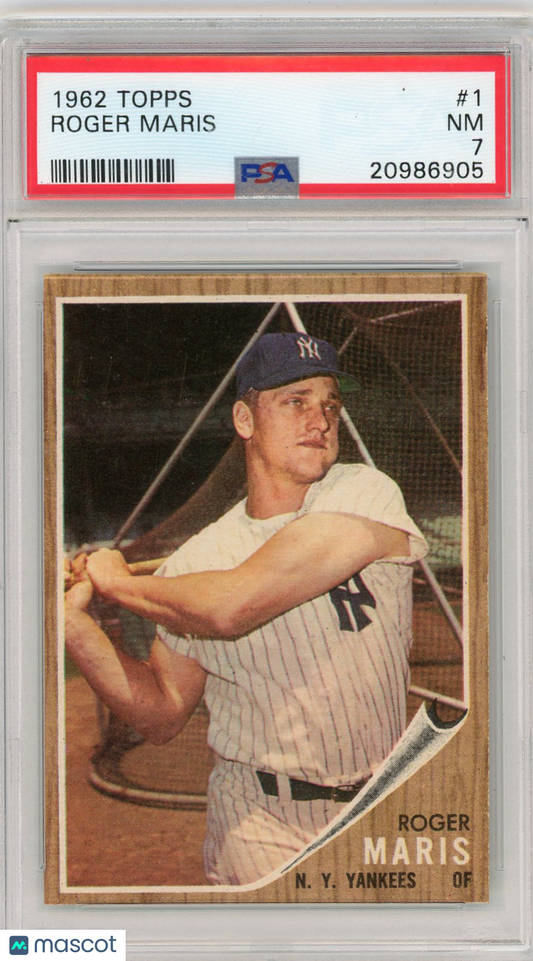 1962 Topps Roger Maris #1 PSA 7