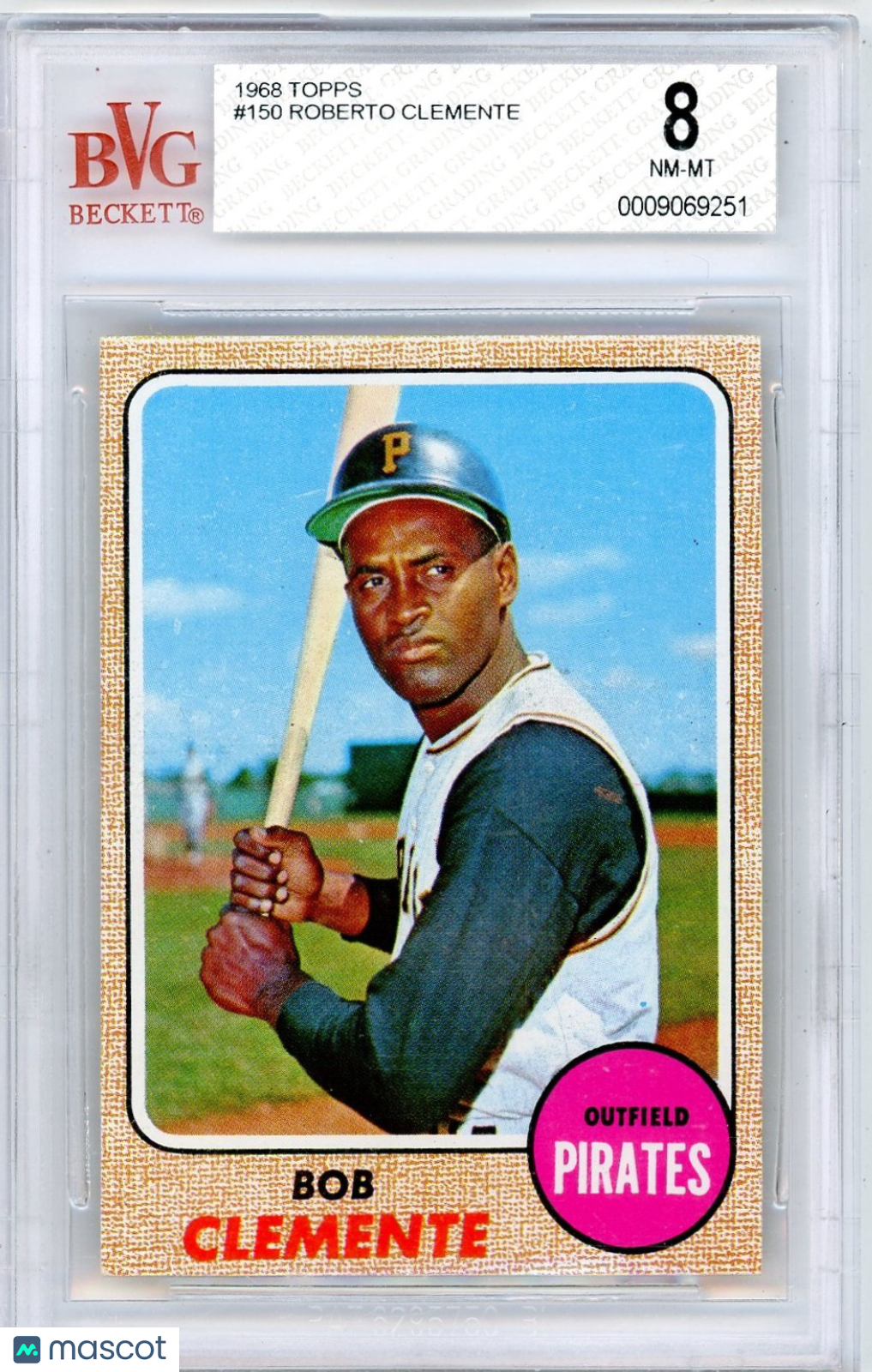 1968 Topps Roberto Clemente #150 BVG 8