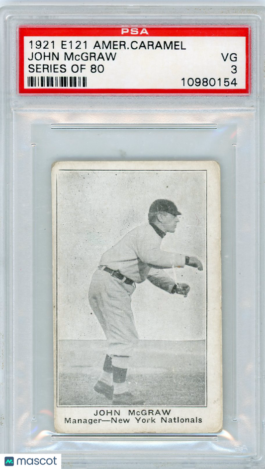 1921 E121 American Caramel Series Of 80 John Mcgraw PSA 3