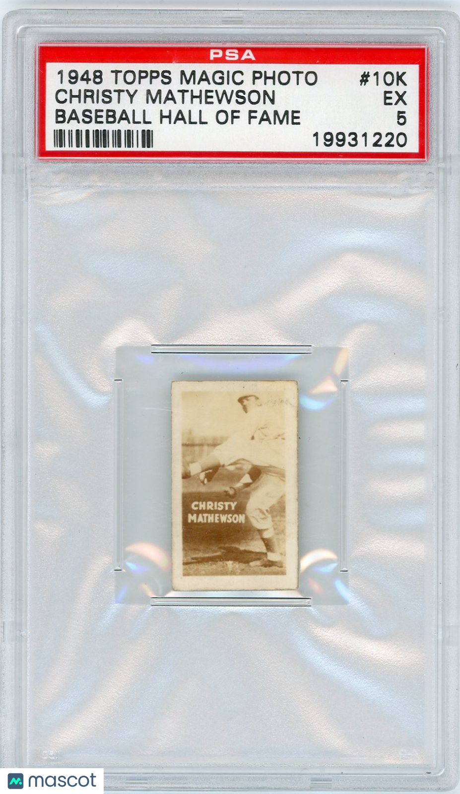 1948 Topps Magic Photo Baseball Hall Of Fame Christy Mathewson #10K PSA 5