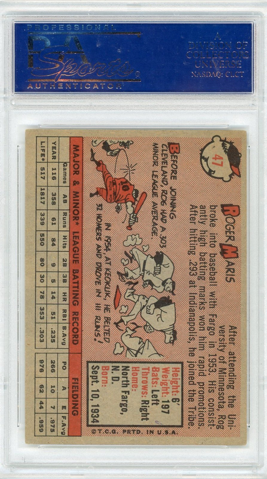 1958 Topps Roger Maris #47 PSA 5