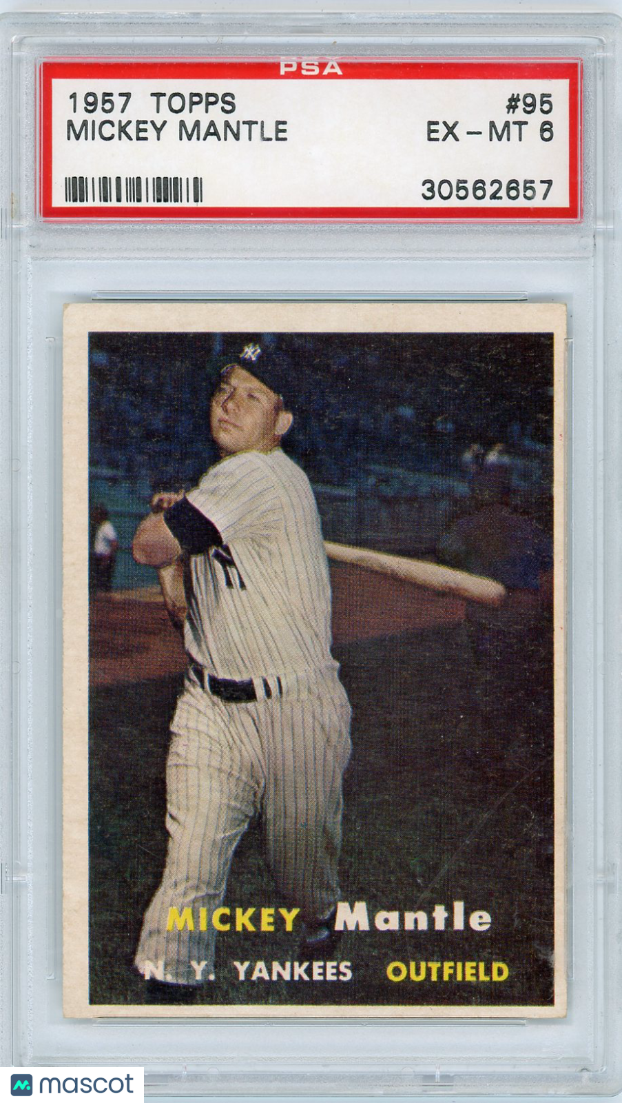 1957 Topps Mickey Mantle #95 PSA 6