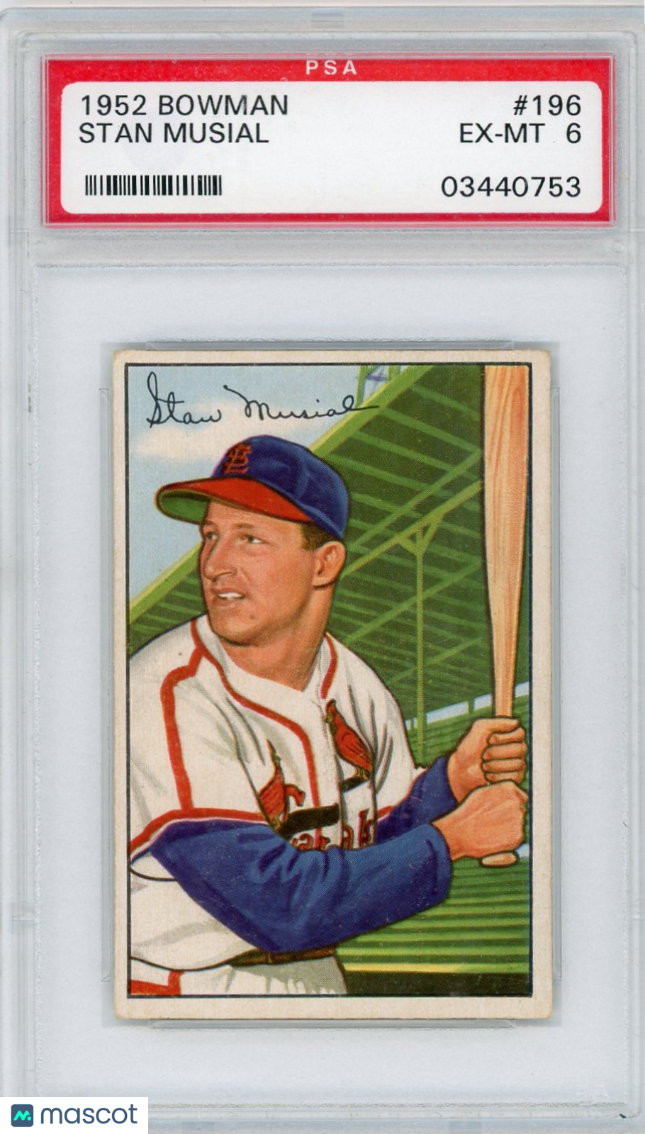 1952 Bowman Stan Musial #196 PSA 6