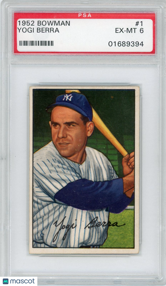 1952 Bowman Yogi Berra #1 PSA 6
