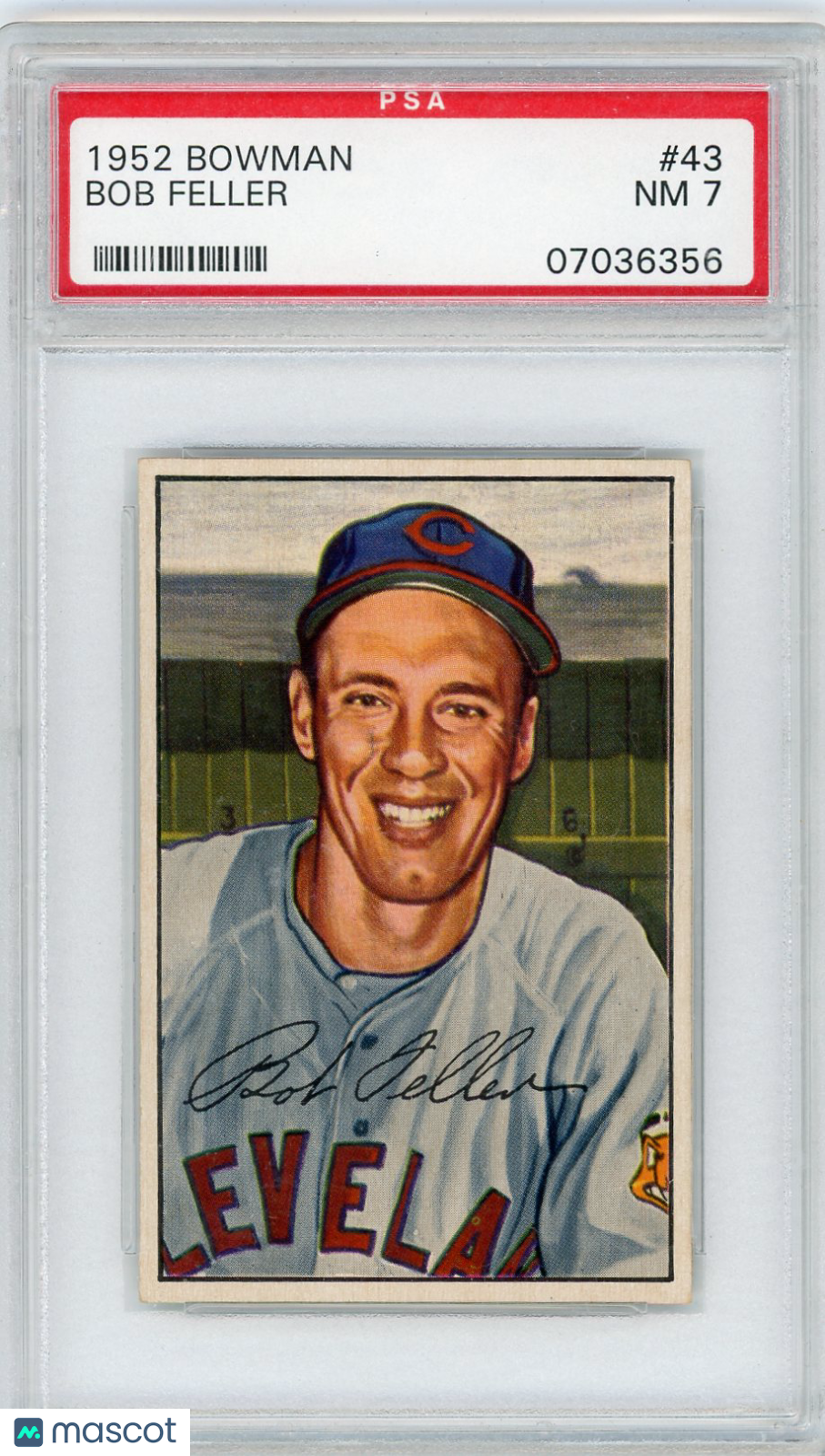 1952 Bowman Bob Feller #43 PSA 7