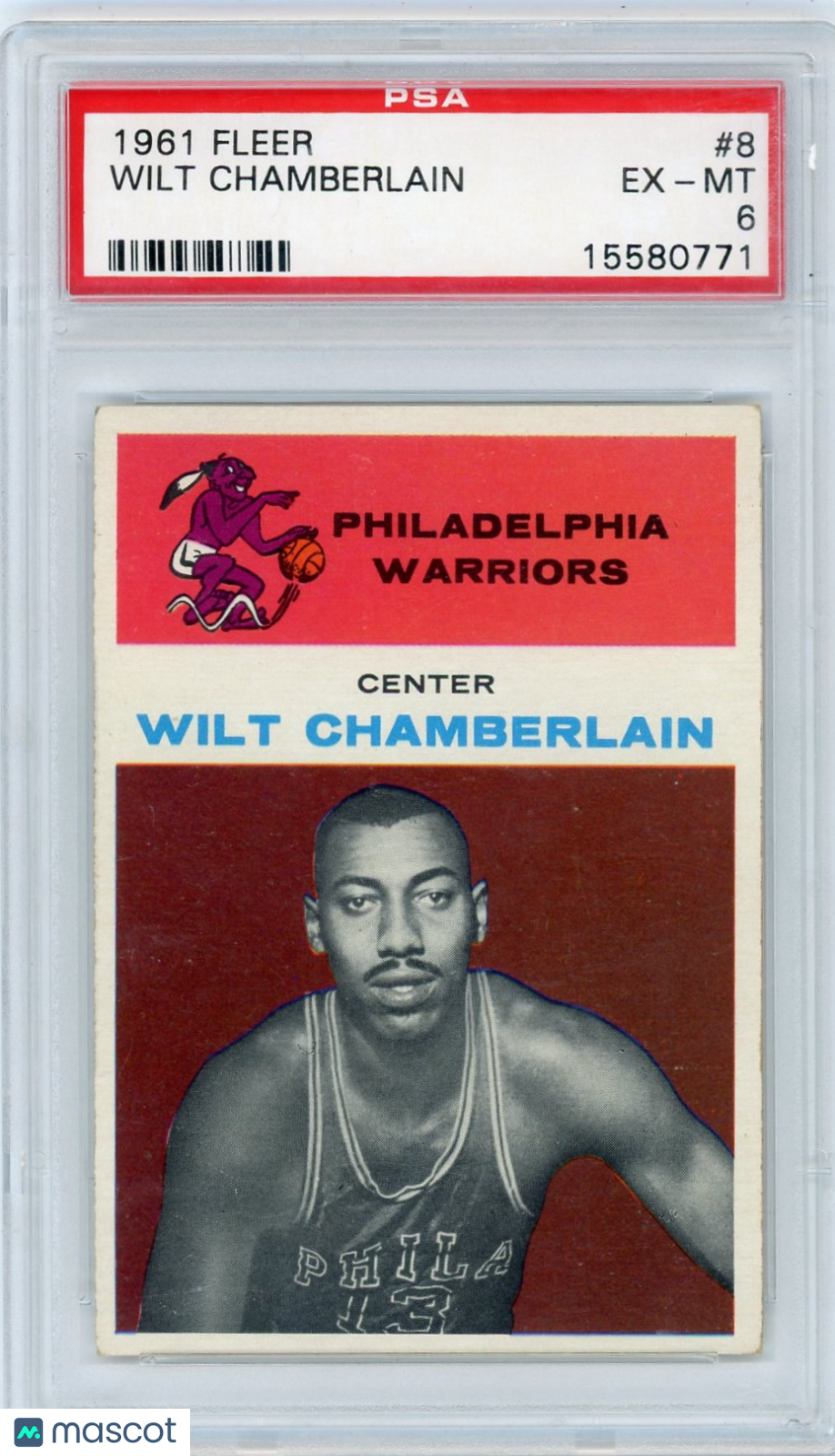 1961 Fleer Wilt Chamberlain #8 PSA 6