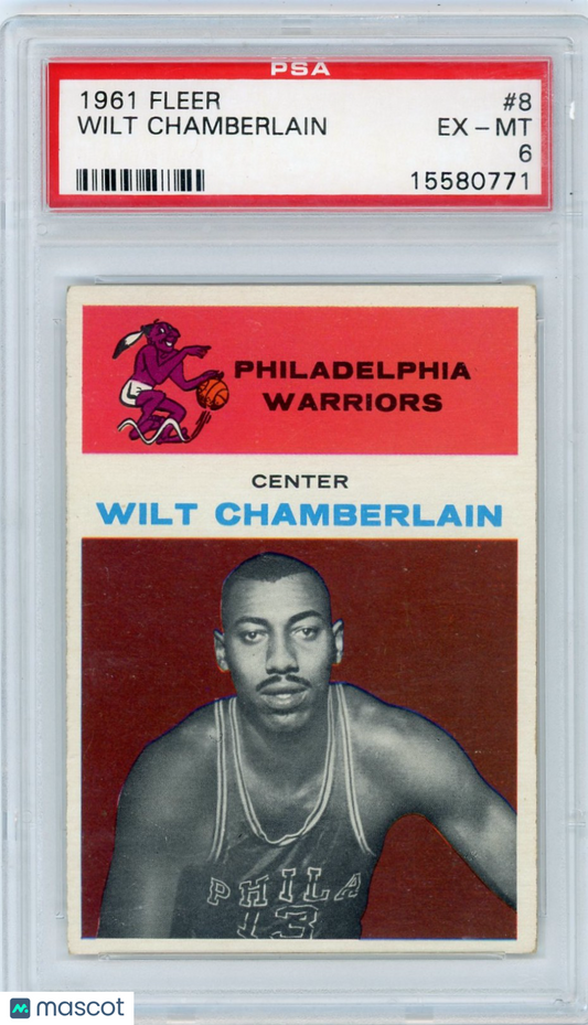 1961 Fleer Wilt Chamberlain #8 PSA 6