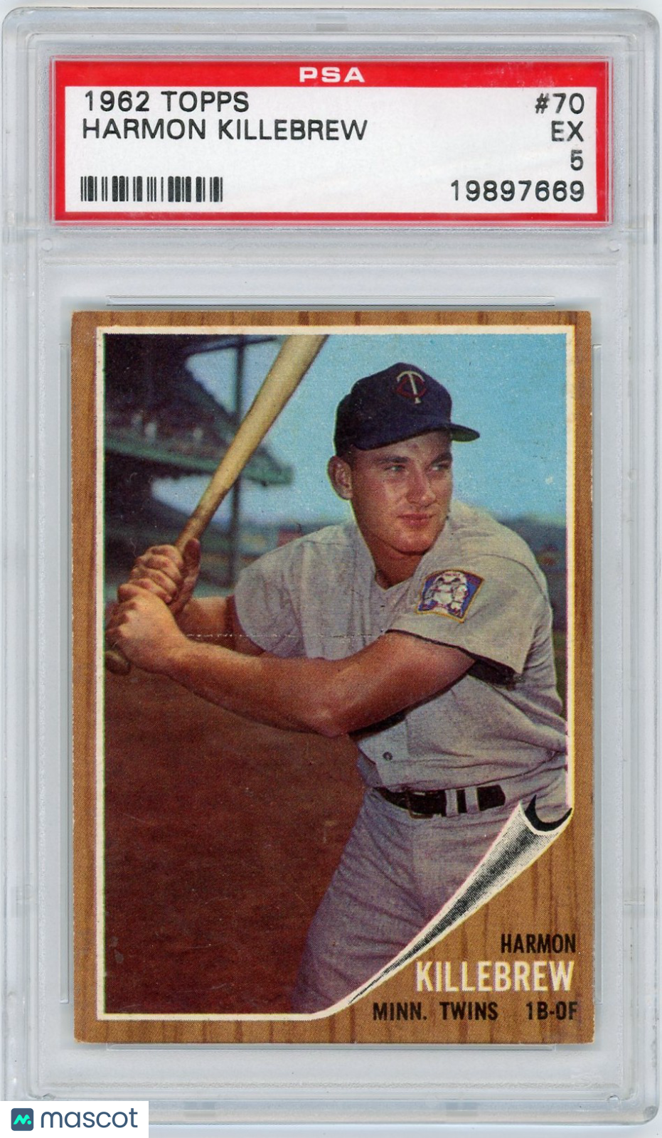 1962 Topps Harmon Killebrew #70 PSA 5