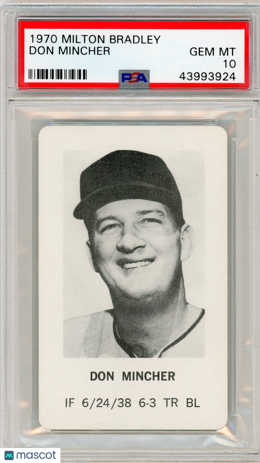 1970 Milton Bradley Don Mincher PSA 10