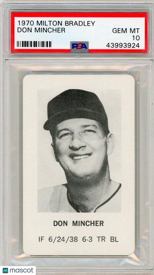 1970 Milton Bradley Don Mincher PSA 10
