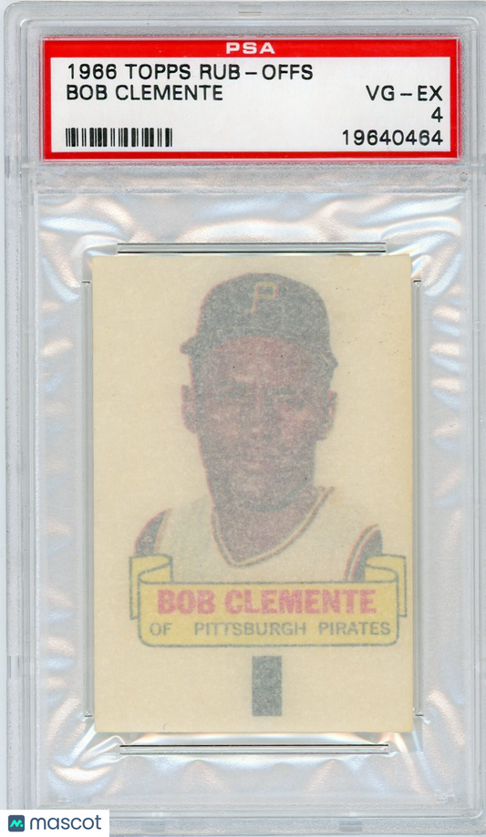 1966 Topps Rub-Offs Bob Clemente PSA 4