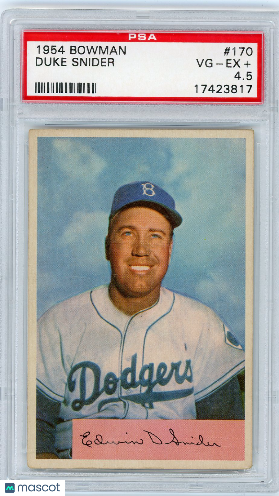 1954 Bowman Duke Snider #170 PSA 4.5