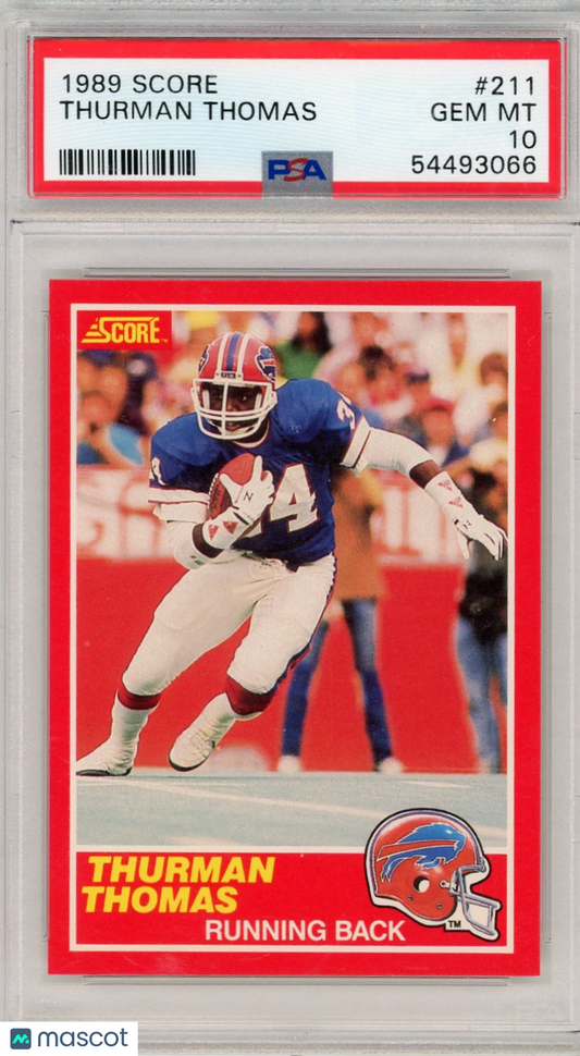 1989 Score Thurman Thomas #211 PSA 10