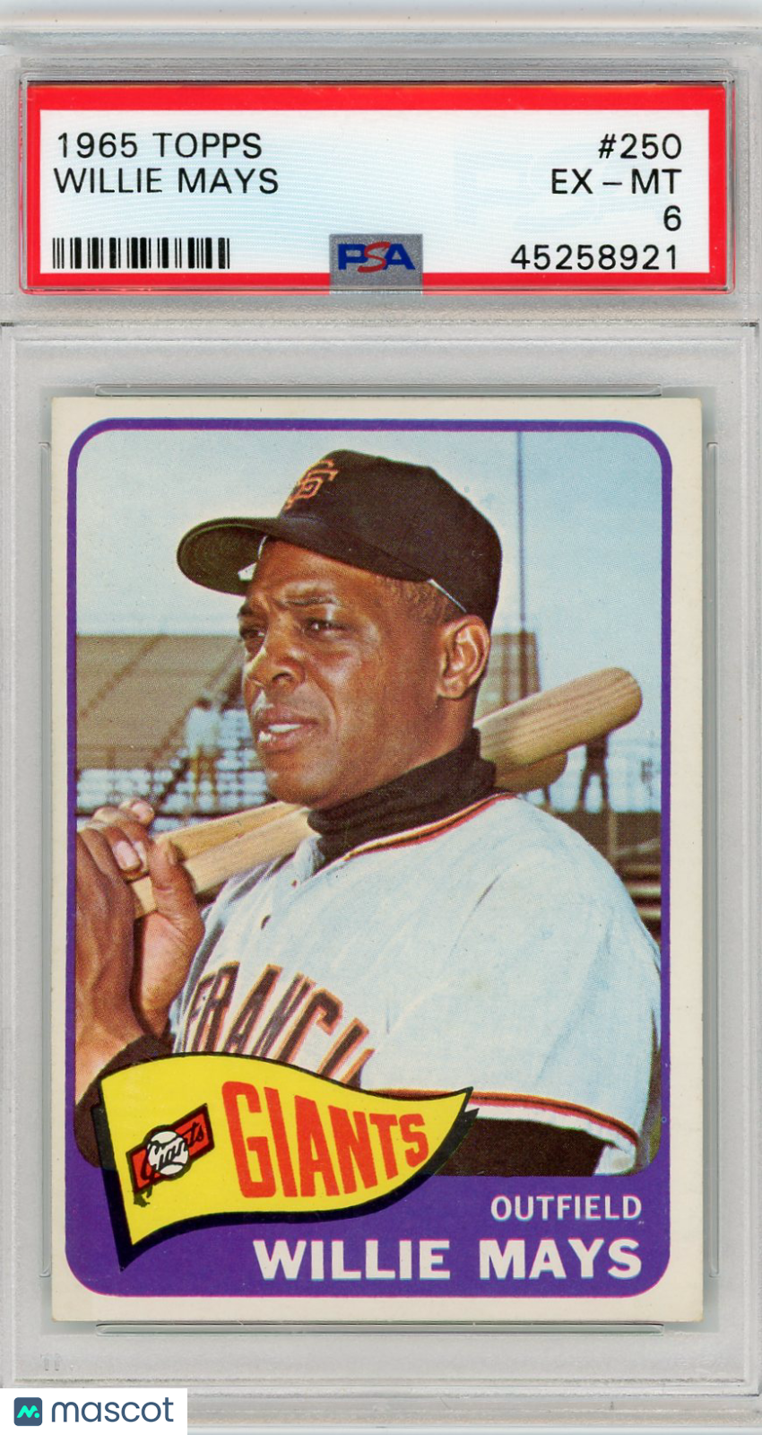 1965 Topps Willie Mays #250 PSA 6