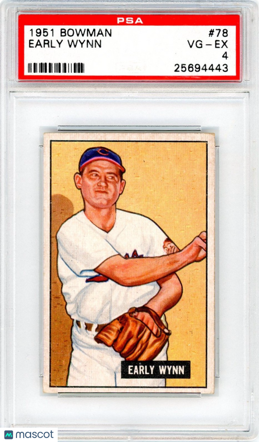 1951 Bowman Early Wynn #78 PSA 4
