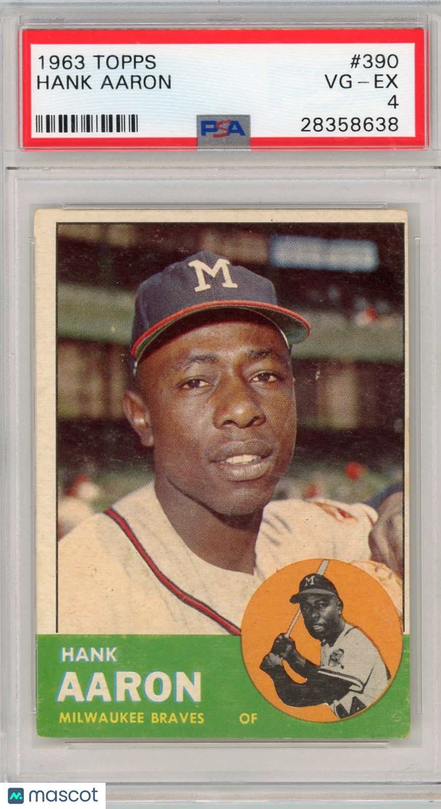 1963 Topps Hank Aaron #390 PSA 4