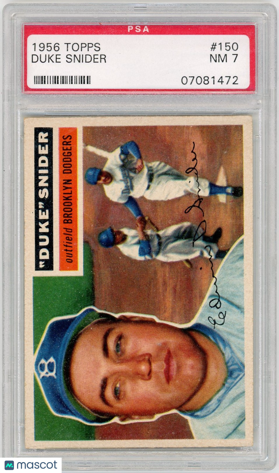 1956 Topps Duke Snider #150 Gray Back PSA 7