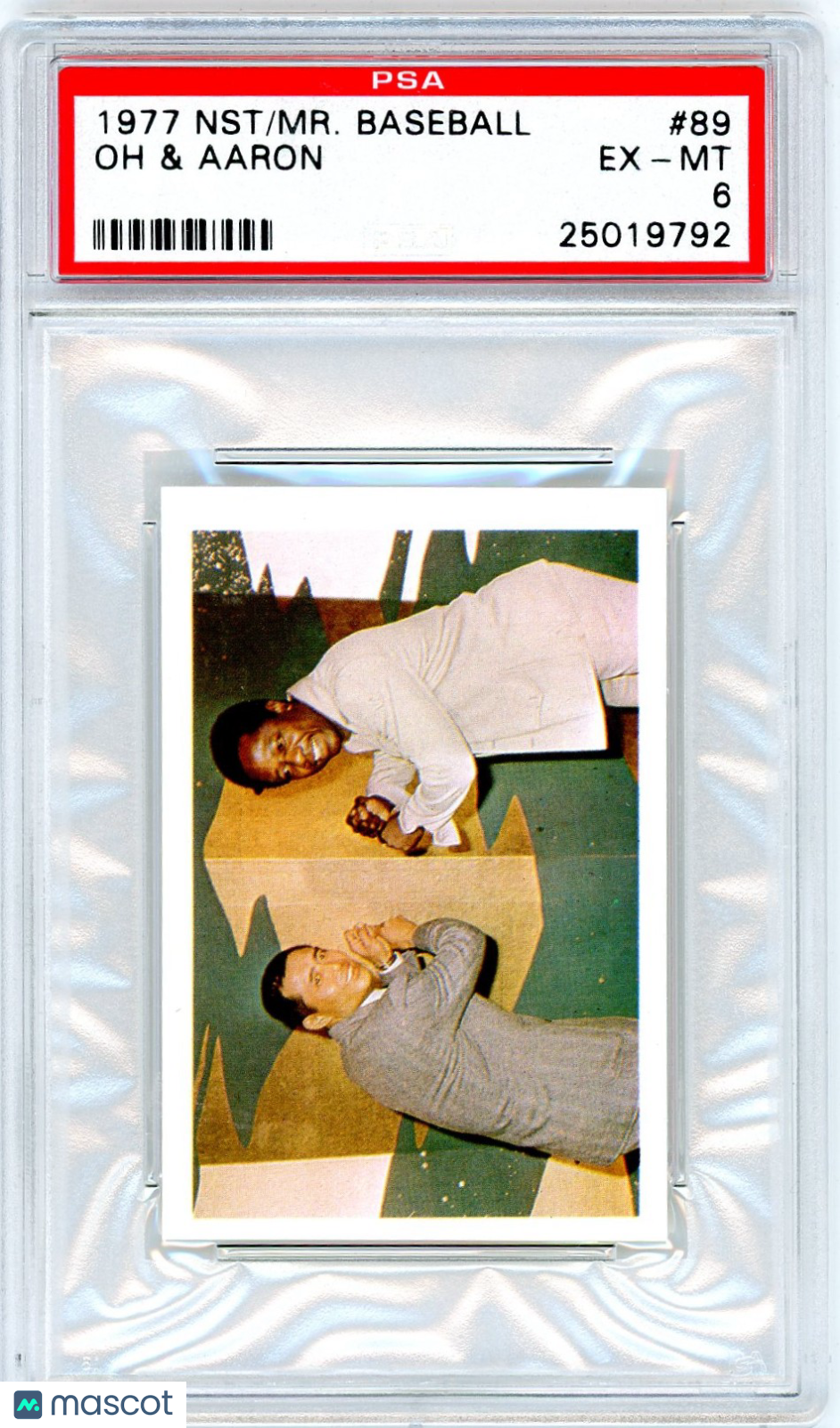 1977 NST/MR. Baseball 2 Jmc2 Oh & Aaron #89 PSA 6