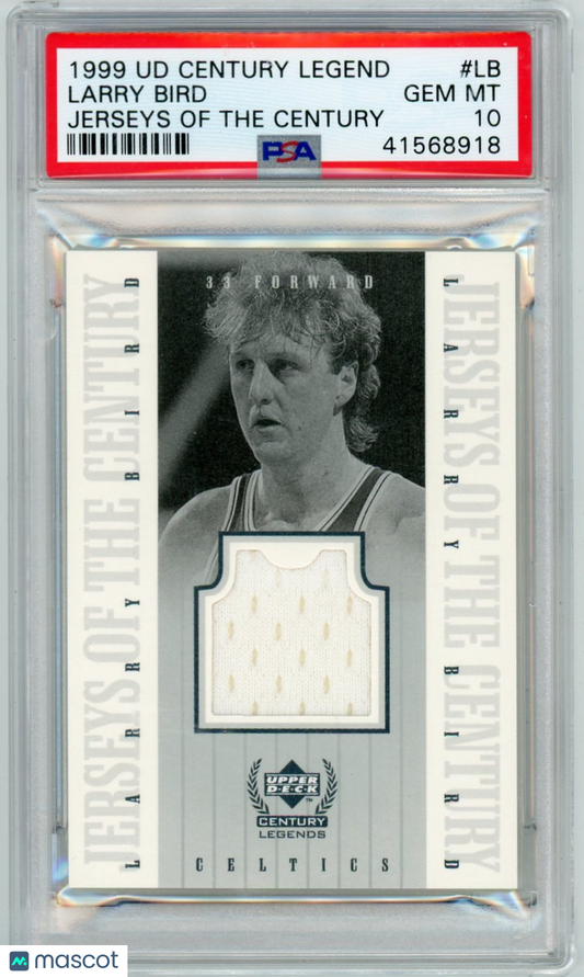 1998 Upper Deck Century Legends Jerseys Of The Century Larry Bird #LB PSA 10