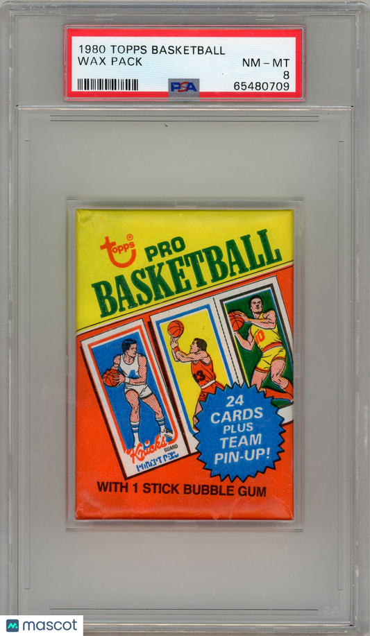 1980 Topps Basketball Pack PSA 8