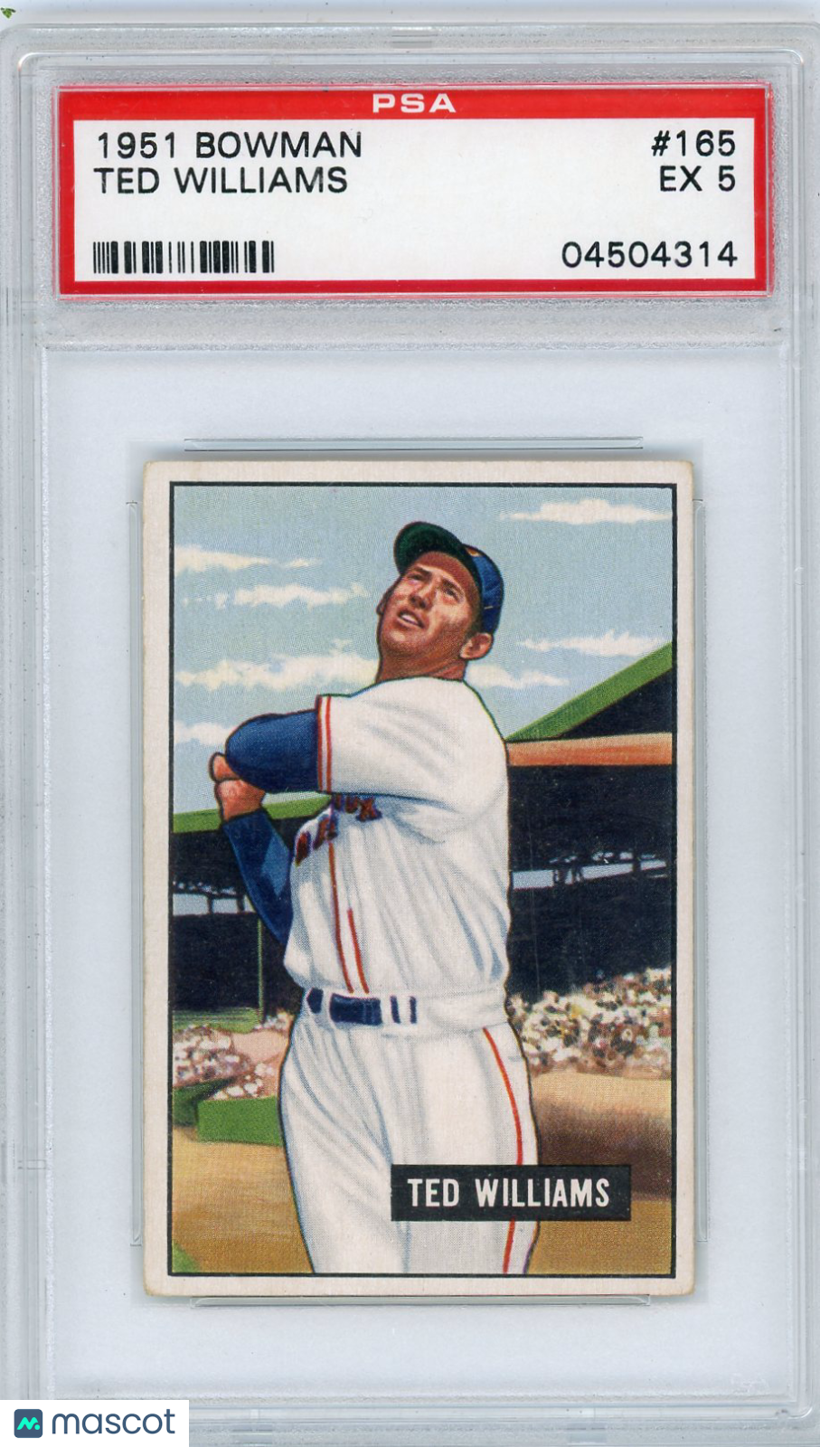 1951 Bowman Ted Williams #165 PSA 5