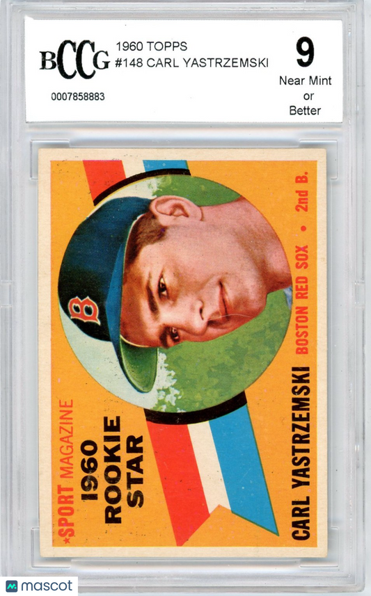 1960 Topps Carl Yastrzemski RS #148 BCCG 9 Rookie