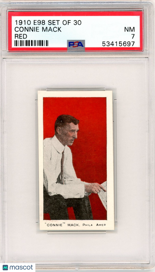 1910 E98 Set Of 30 Connie Mack Red PSA 7
