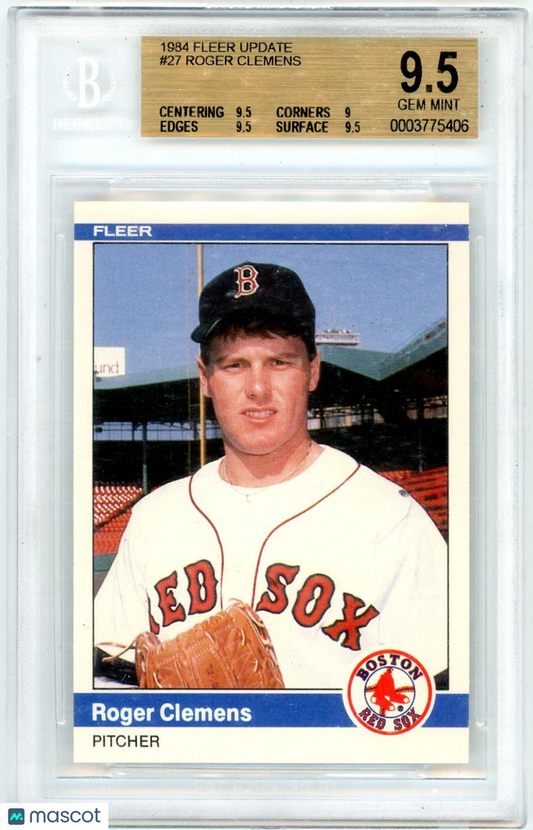 1984 Fleer Update Roger Clemens #27 BGS 9.5