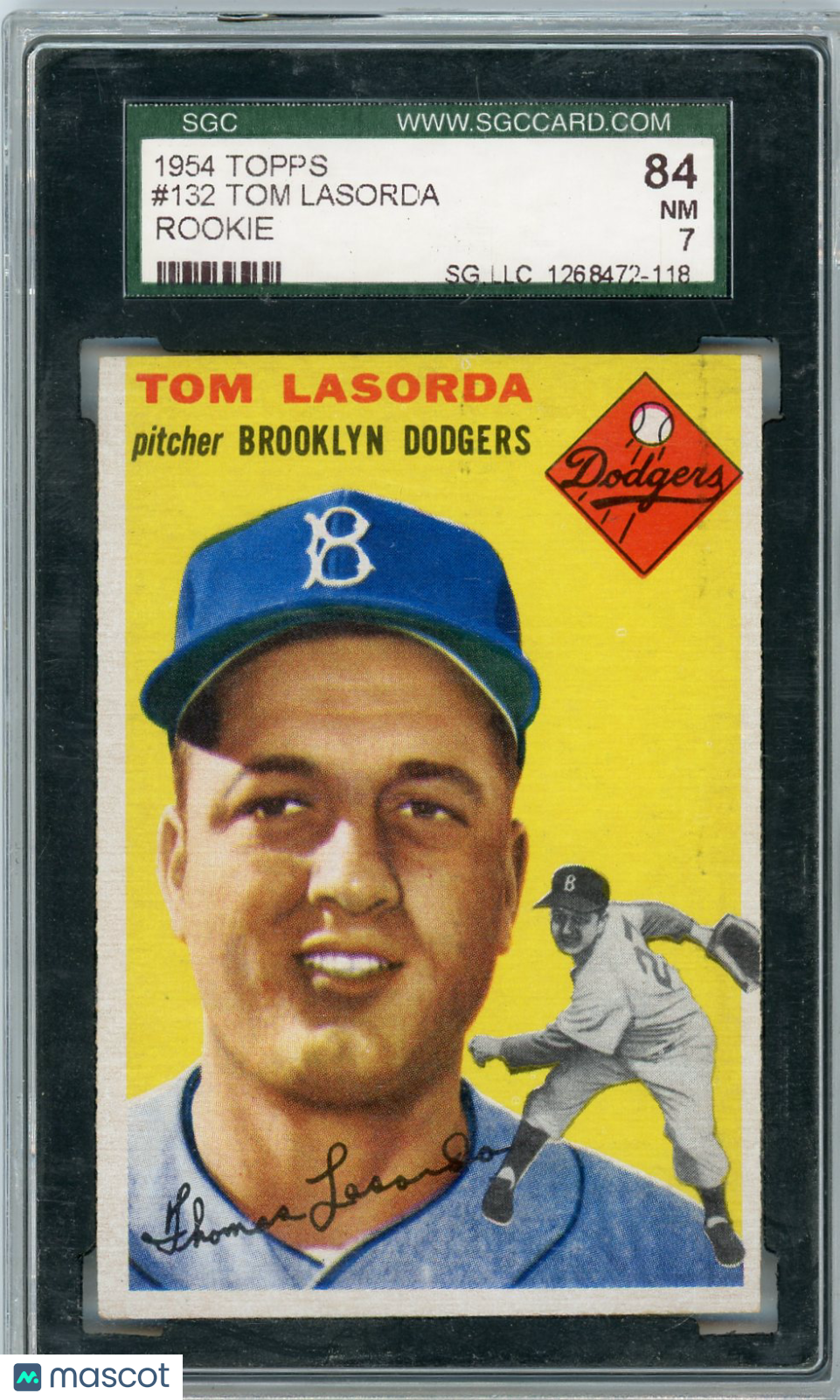 1954 Topps Tom Lasorda #132 SGC 7