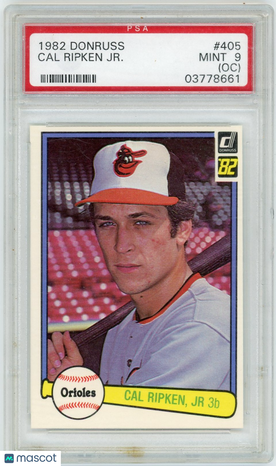 1982 Donruss Cal Ripken JR. #405 PSA 9 Oc