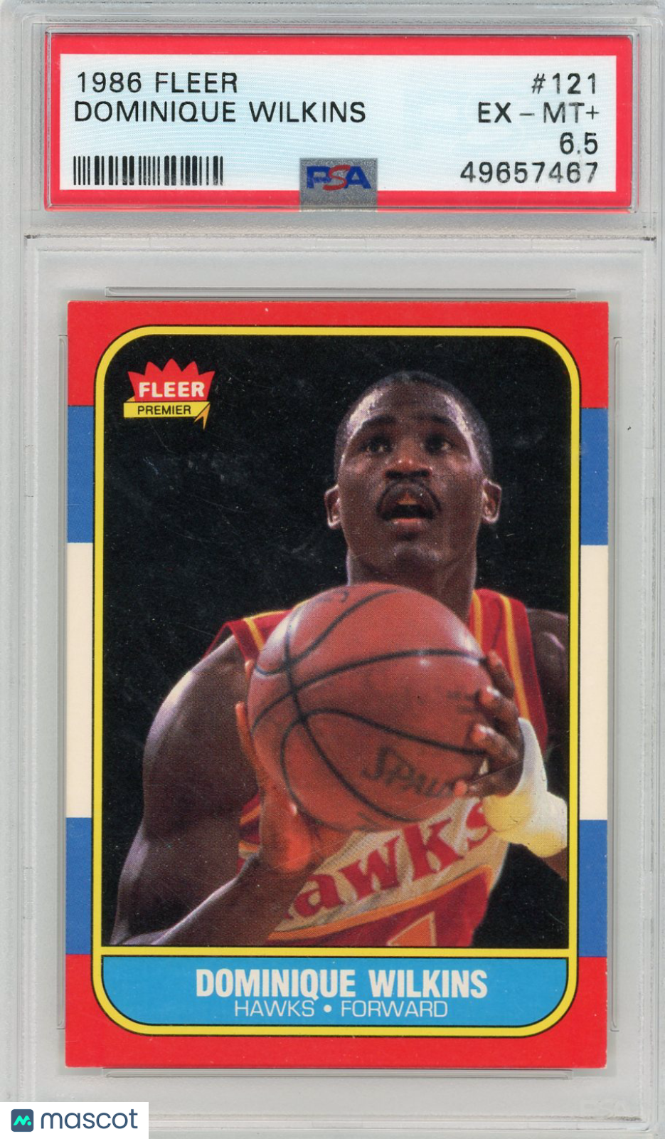 1986 Fleer Dominique Wilkins #121 PSA 6.5