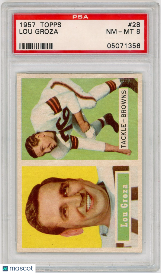 1957 Topps Lou Groza #28 PSA 8