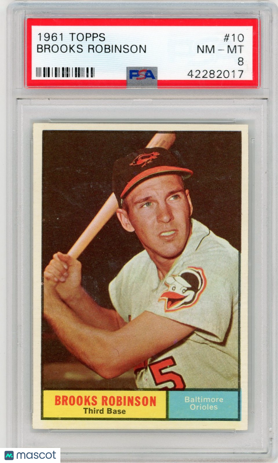 1961 Topps Brooks Robinson #10 PSA 8