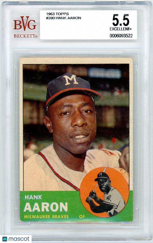 1963 Topps Hank Aaron #390 BVG 5.5
