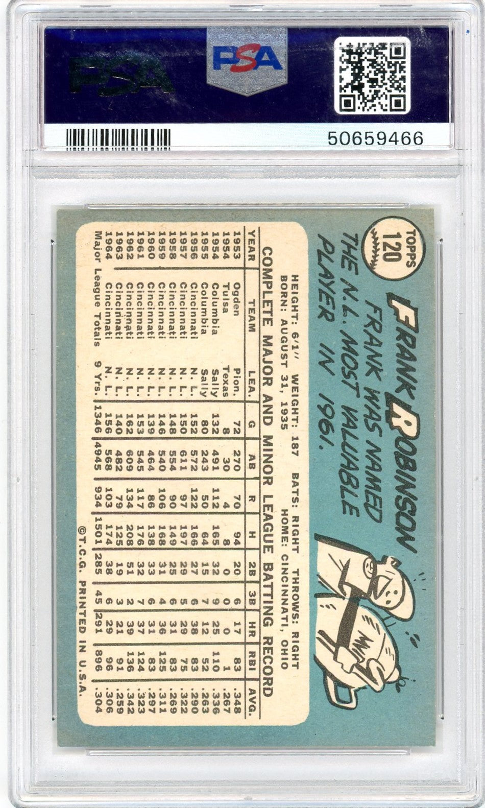 1965 Topps Frank Robinson #120 PSA 8