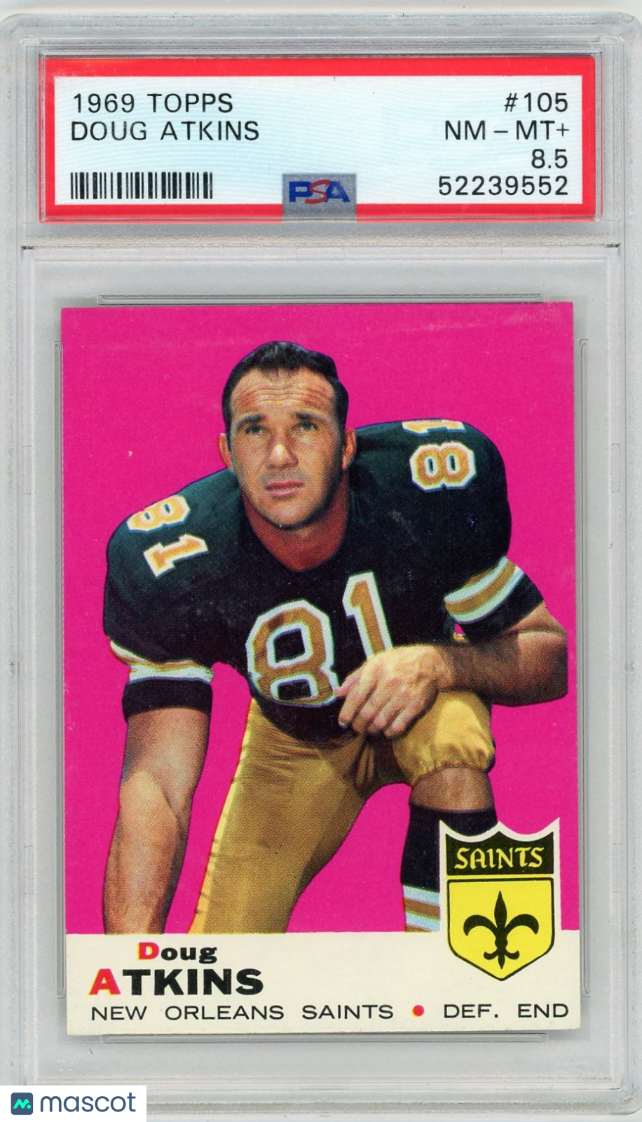 1969 Topps Doug Atkins #105 PSA 8.5