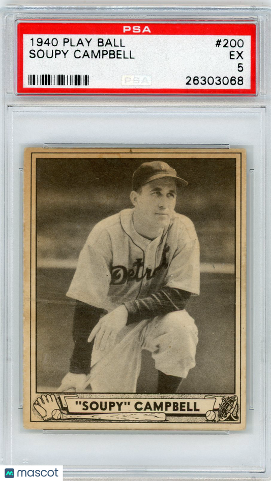 1940 Play Ball Soupy Campbell #200 PSA 5