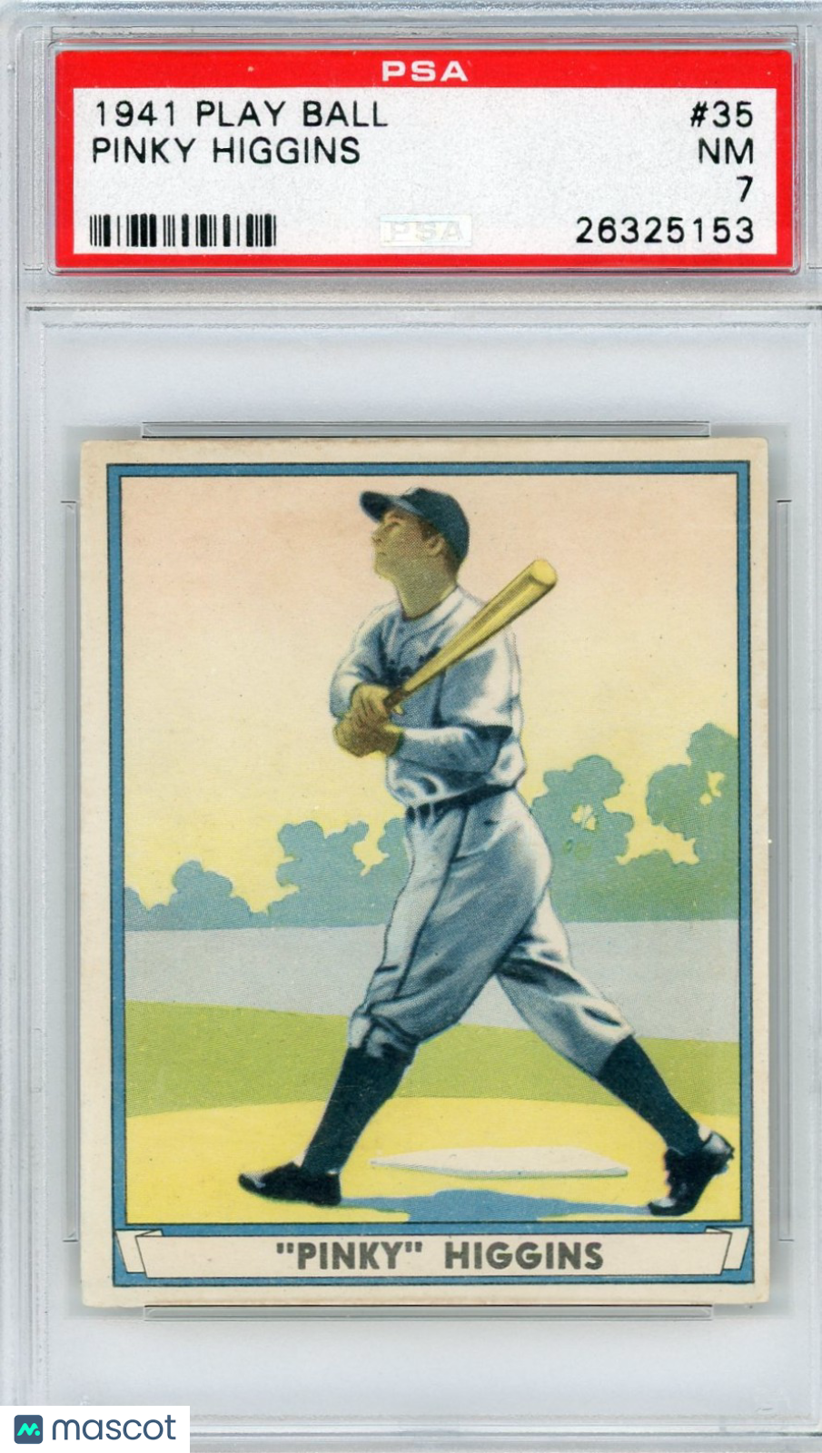 1941 Play Ball Pinky Higgins #35 PSA 7