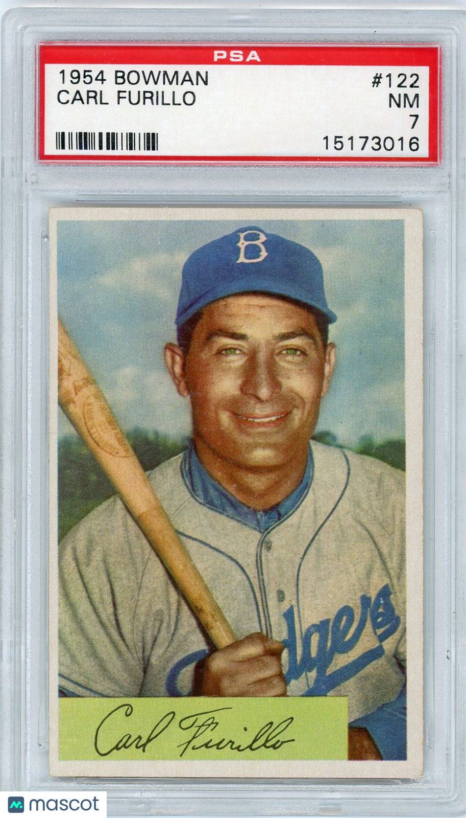 1954 Bowman Carl Furillo #122 PSA 7
