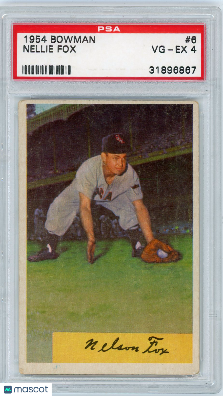 1954 Bowman Nellie Fox #6 PSA 4